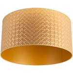 Tienidlá Qazqa zlatej farby v elegantnom štýle s geometrickým vzorom z polyesteru v zľave kompatibilné s E27 