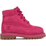 Dievčenské Vysoké turistické topánky Timberland Premium ružovej farby vo veľkosti 22 na zimu 