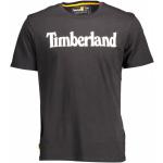 Pánske Tričká s krátkym rukávom Timberland čiernej farby s krátkymi rukávmi 