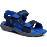 Chlapčenské Kožené sandále Timberland tmavo modrej farby vo veľkosti 33 v zľave na leto 