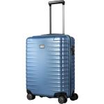 Malé cestovné kufre modrej farby integrovaný zámok objem 44 l 
