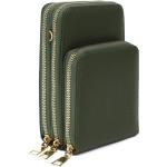 Dámske Elegantné kabelky mahel tmavo zelenej farby v elegantnom štýle z polyuretánu v zľave 