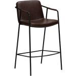 Barové stoličky DAN-FORM Denmark tmavo hnedej farby z kovu 