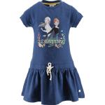Dievčenské šaty DISNEY BIO tmavo modrej farby z bavlny do 5 rokov s motívom Frozen udržateľná móda 