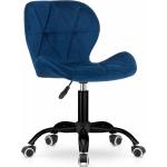 Kancelárske stoličky tmavo modrej farby zo zamatu 