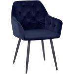 Jedálenské stoličky tmavo modrej farby z kovu 