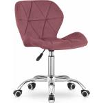 Kancelárske stoličky tmavo ružovej farby zo zamatu 
