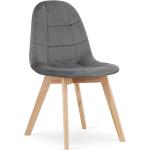 Jedálenské stoličky tmavo šedej farby v škandínávskom štýle z bukového dreva 