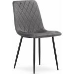 Jedálenské stoličky tmavo šedej farby v škandínávskom štýle z kovu 