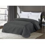 Prehozy na posteľ sivej farby v modernom štýle z tkaniny 240x220 