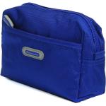 Pánske Kozmetické tašky modrej farby v modernom štýle na zips 