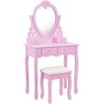 Toaletné stolíky ružovej farby v modernom štýle zo skla 