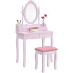 Toaletné stolíky ružovej farby v modernom štýle 