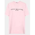 Dámske Polo tričká Tommy Hilfiger ružovej farby z bavlny vo veľkosti 4 XL v zľave 
