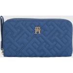 Dámske Luxusné peňaženky Tommy Hilfiger modrej farby z tkaniny 