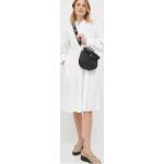Dámske Košeľové šaty Tommy Hilfiger BIO bielej farby z bavlny na gombíky udržateľná móda 