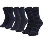 Dámske Ponožky Tommy Hilfiger tmavo modrej farby v trblietavom štýle z bavlny metalické 