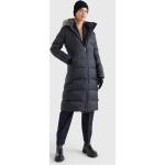 Dámske Zimné kabáty Tommy Hilfiger čiernej farby z umelej kožušiny na zips 