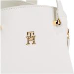 Dámske Shopper kabelky Tommy Hilfiger TH bielej farby v modernom štýle z koženky v zľave 
