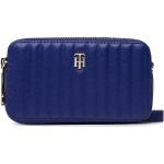 Dámske Crossbody kabelky Tommy Hilfiger TH modrej farby s prešívaným vzorom z koženky v zľave 