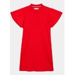 Denné šaty Tommy Hilfiger červenej farby z bavlny v zľave 