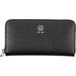 Pánske Luxusné peňaženky Tommy Hilfiger čiernej farby z polyuretánu 