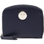 Malé peňaženky Tommy Hilfiger TH tmavo modrej farby z koženky v zľave 