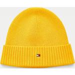 Pánske Zimné čiapky Tommy Hilfiger Pima žltej farby z bavlny 