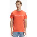 Tommy Hilfiger pánske oranžové tričko Logo tee