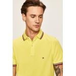 Pánske Polo tričká Tommy Hilfiger žltej farby z bavlny vo veľkosti S v zľave 