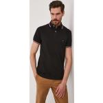 Pánske Polo tričká Tommy Hilfiger čiernej farby z bavlny v zľave 
