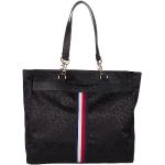 Shopper kabelky Tommy Hilfiger čiernej farby s geometrickým vzorom 