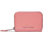 Dámske Malé peňaženky Tommy Hilfiger TOMMY JEANS ružovej farby z koženky v zľave 