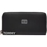 Detské Veľké peňaženky Tommy Hilfiger TOMMY JEANS čiernej farby z koženky v zľave 