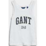 Chlapčenské Detské tričká Gant BIO bielej farby v športovom štýle z bavlny do 8 rokov udržateľná móda 