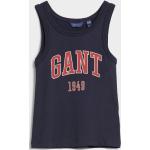 Chlapčenské Detské tričká Gant BIO modrej farby v športovom štýle z bavlny do 12 rokov udržateľná móda 