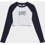Dievčenské Detské tričká s dlhým rukávom Gant modrej farby z bavlny s dlhými rukávmi 