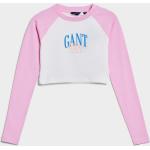 Dievčenské Detské tričká s dlhým rukávom Gant ružovej farby z bavlny do 10 rokov s dlhými rukávmi 