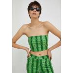 Dámska Letná móda zelenej farby z polyuretánu vo veľkosti M bez rukávov vegánska Zľava 