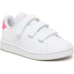 Dievčenské Nízke tenisky adidas bielej farby vo veľkosti 35 na suchý zips v zľave 