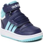 Pánske Kotníkové tenisky adidas modrej farby na suchý zips v zľave na jar 