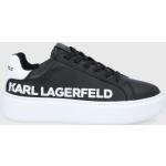 Dámske Designer Kožené tenisky Karl Lagerfeld čiernej farby z polyuretánu vo veľkosti 35 Vegan v zľave 