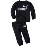 Detské teplákové súpravy Puma Essentials čiernej farby z bavlny s okrúhlym výstrihom 