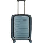 Pánske Malé cestovné kufre Travelite ľadovo modrej farby v elegantnom štýle vrecko na notebook objem 43 l 
