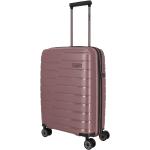 Dámske Malé cestovné kufre Travelite ružovej farby v elegantnom štýle rotačné kolesá objem 37 l 