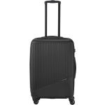 Stredné cestovné kufre Travelite čiernej farby v modernom štýle na zips integrovaný zámok objem 65 l 