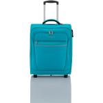 Pánske Malé cestovné kufre Travelite modrej farby v modernom štýle z tkaniny objem 39 l 