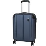 Pánske Malé cestovné kufre Travelite modrej farby v modernom štýle z plastu rotačné kolesá objem 40 l 