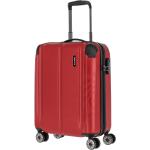 Dámske Malé cestovné kufre Travelite červenej farby v modernom štýle z plastu rotačné kolesá 
