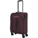 Pánske Malé cestovné kufre Travelite fialovej farby z tkaniny na zips rotačné kolesá 